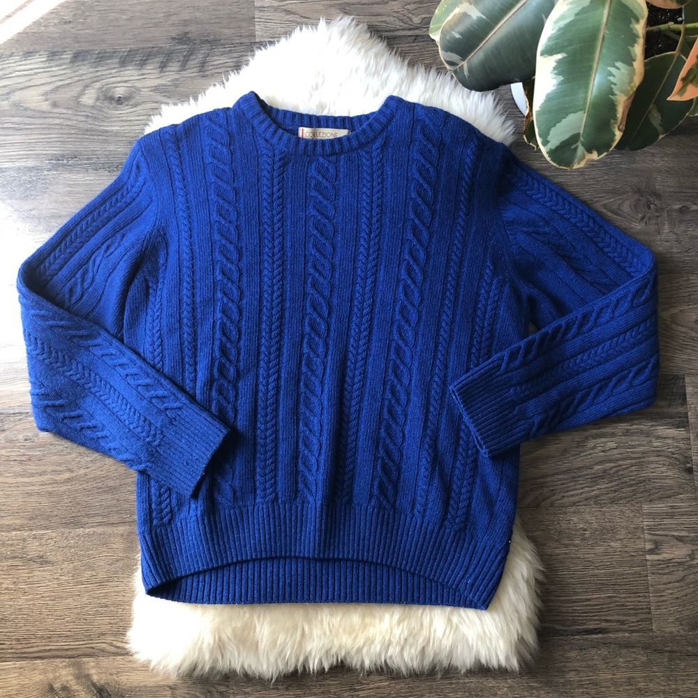Vintage Collezione Navy Sweater Wool blend SZ M